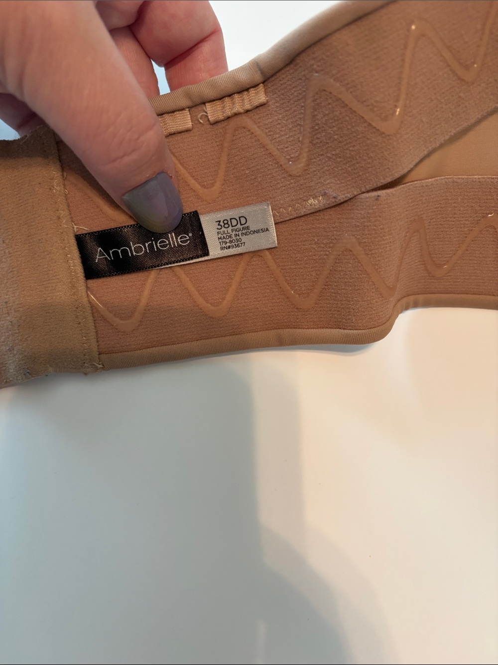Ambrielle Strapless Smooth Molded Bandeau Bra - Taupe - Picture 3 of 3